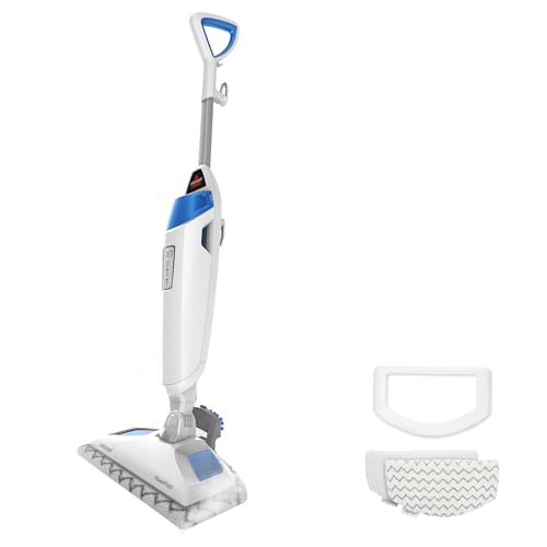 Bissell Power Fresh Steam Mop with Natural Sanitization, Floor Steamer, Tile Cleaner, and Hard Wood Floor Cleaner with Flip-Down Easy Scrubber, 1940A