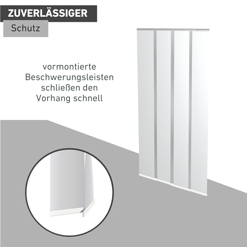 Windhager Insektenschutz PLUS Fliegengitter Türvorhang - Moskitonetz Türvorhang - Lamellenvorhang - Fliegenvorhang - individuell kürzbar - bohrfreie Montage - inkl. Klettband