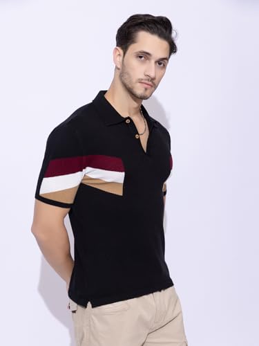 Image of Armisto Men's 100% Cotton Fancy Party Polo T-Shirt /Neutral Colour