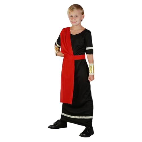 Genérico Disfraz Medieval Niño Senador Romano. Traje De Cosplay De Corte Antiguo Para Niños. Ropa Rol Y Baile Máscaras. Disfraz Carnaval Patricio Romano