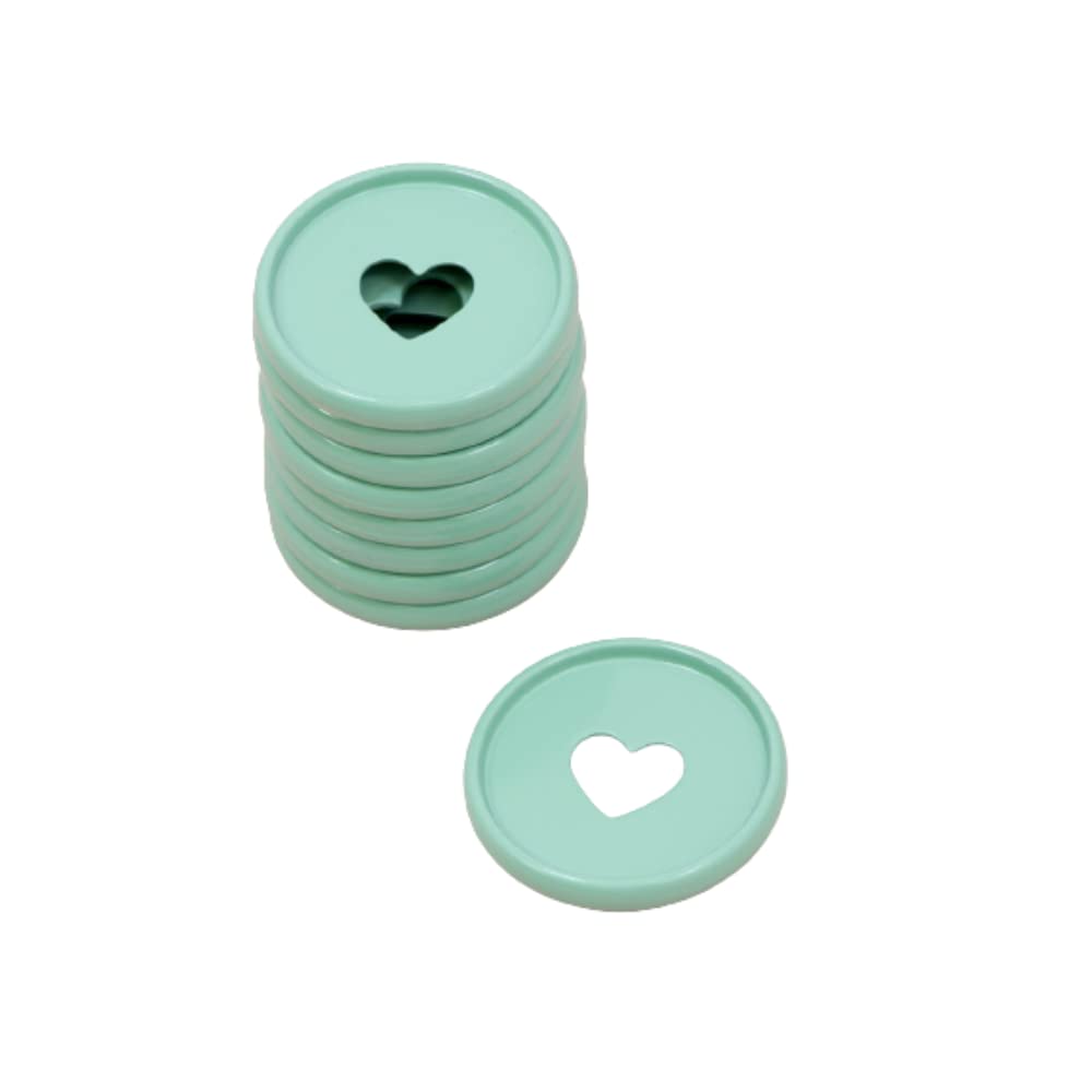 Craftelier - Metallic M Disc Rings with Die Cut Heart for Scrapbooking Binding for Planners, Agendas, Notebooks or Albums | Pack of 9 pcs. of 35 mm -