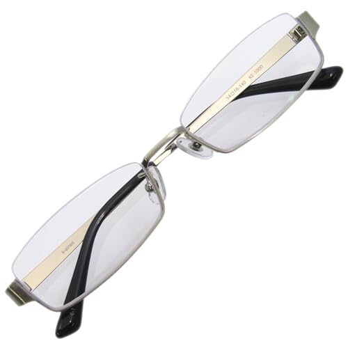 PCメガネ メタルフレーム シルバー アウトレット価格]幅広い世代にむけたメタルフレーム/BASIC