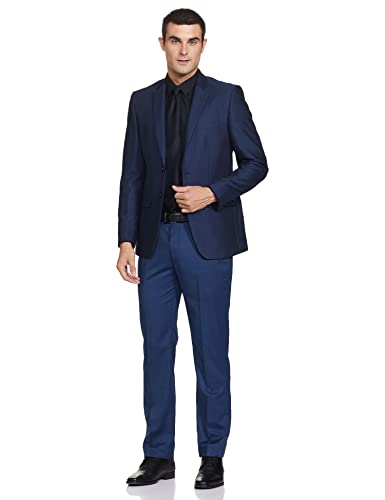 Image of Raymond Rayon Men's Full Sleeve Contemporary FIT Dark Blue Formal Suit