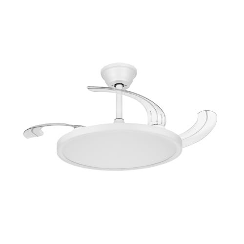 Ventilador de Teto Retrátil Silence Air Pro Elgin – 4 Pás 6 Velocidades Led 36W Controle Remoto Bivolt Branco