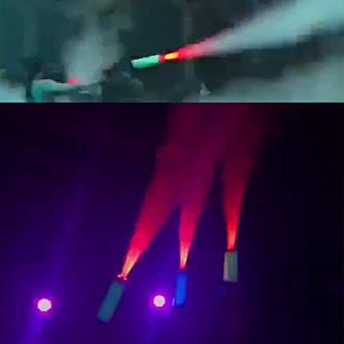 Macchina del Fumo a Cannone a CO2, Pistola a Cannone a CO2 a LED Portatile Macchina a Getto RGB Club Bar Effetti DJ Fogger Pistola fumogena con luci controllabili