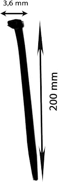 Rutter 3.6x200 mm Siyah Kablo Bağı 100’lü – Extra Dayanıklı Plastik Cırt Kelepçe RT-3105