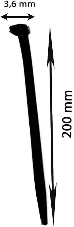 Rutter 3.6x200 mm Siyah Kablo Bağı 100’lü – Extra Dayanıklı Plastik Cırt Kelepçe RT-3105