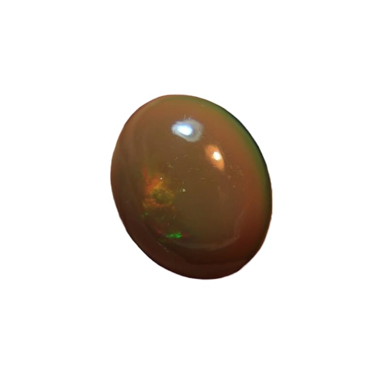 Opale éthiopienne anti-fissure cabochon ovale multi-feu pour sertissage réussi