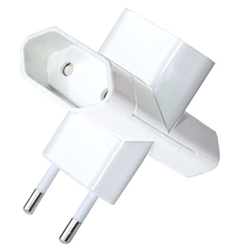 Silver Electronics Adaptador Bipolar 3 Tomas 4mm plástico con Protección Infantil