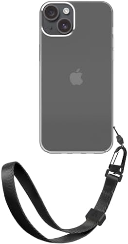 ZhinkArts - Pasek na rękę z etui na telefon komórkowy kompatybilny z iPhone 13 Pro - łańcuszek na telefon komórkowy do zawieszenia - zdejmowany pasek/sznurek - przezroczysty - zielony