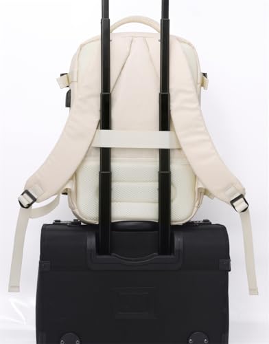 Acer Estilo Premium 15.6 Inch Beige Color Backpack I Water Resistent Polyester I Expandable, 2 Zipper Front Pocket, 2 More Compartment for Laptop and Other Accessories I USB Charging I Strolley Strap 7 31hYfZc6sUL