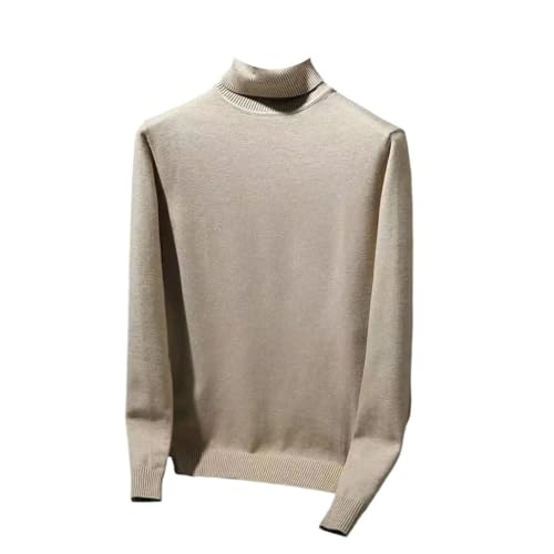 Men's Striped High Neck Sweater Knit Pullover Long Sleeve Slim Fit Comfortable Warm Casual Ribbed Design Top
