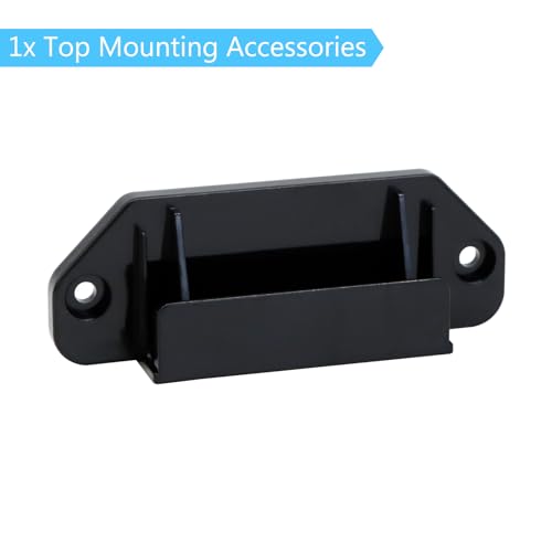 Stcockis Retractable Baby Gate Replacement Parts Kit Cat Gate Parts Baby Gate with Cat Door Hardware Retractable Dog Gate Full Set Wall Mounting Accessories - Brackets, Latches, Hooks, Screws (Black) - Thumbnail 2