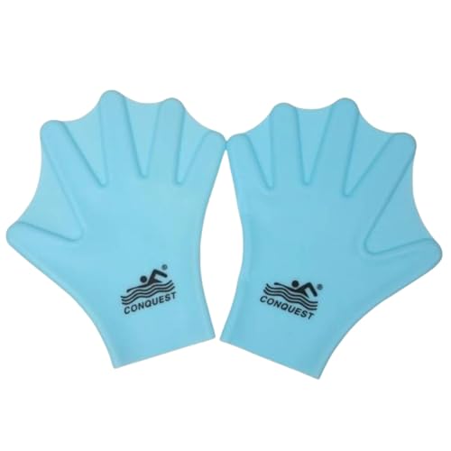 TATACLEA Adult & Kids Swim Gloves,Silicone Swim Hand Fins,Unisex Swim Training Gloves,Universal Duck Webbed Design,for Training & Diving,S Suitable for Kids