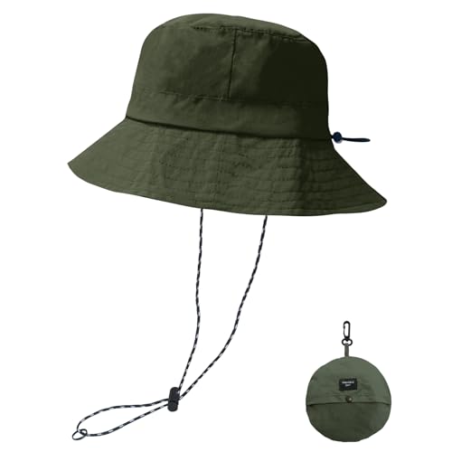 Image of NPQQUAN Sun Bucket Hats for Woman Men Lightweight Sun Hat Packable Foldable Waterproof Beach Hiking Hat