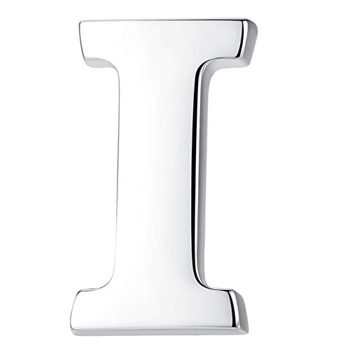 Image of HONEY BEAR Initial Alphabet Letter Lapel Pins Collar Badge Brooches for Mens /Womens Shirt Dress Decoration Silver