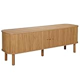 Oviala - Mueble para TV escandinavo, efecto madera clara