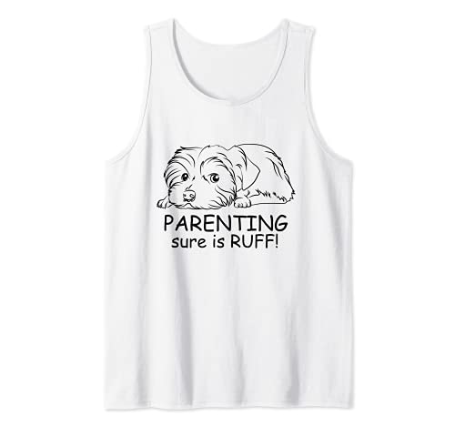 Yorkie Dog Love-r Cute Funny Dog Mom Tank Top, White, S