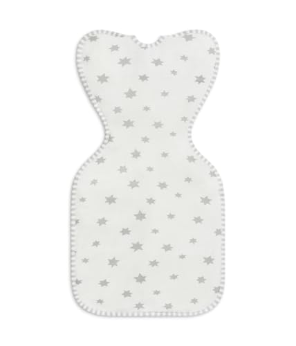 Image of Love to Dream Swaddle UP Lite, Luxuriously Silky Soft Viscose from Bamboo, Get Longer Sleep, Snug Fit Helps Calm Startle Reflex, New Born Essentials for Baby, 0.2 TOG, 13-19 lbs, White Superstar