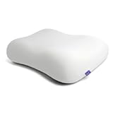 Deep Sleep Pillow&comma; Patented Ergonomic Contour Design for Side & Back Sleepers&comma; Orthopedic Cervical Shape Gently Cradles Head & Provides Neck Support & Shoulder Pain Relief - Calm Grey