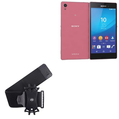 BoxWave Holster Compatible with Sony Xperia M4 - ActiveStretch Sport Armband, Adjustable Armband for Workout and Running - Jet Black