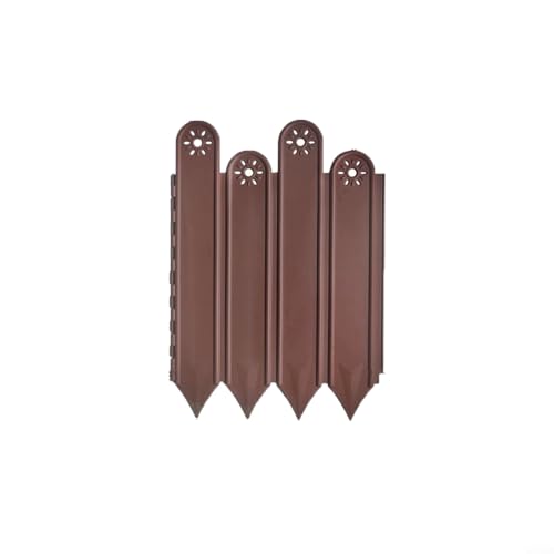 HavenDomicile Lot de 10 panneaux de clôture de jardin en polypropylène pour bordure de parterre de fleurs, bordures de légumes, décoration de cour (marron)