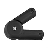 Camping Wagon Cart Handle Joint with 22mm ID & 210° Bend – for Durable Lightweight Plastic Replacement for Trolleys, Push Carts and Trailers – Black