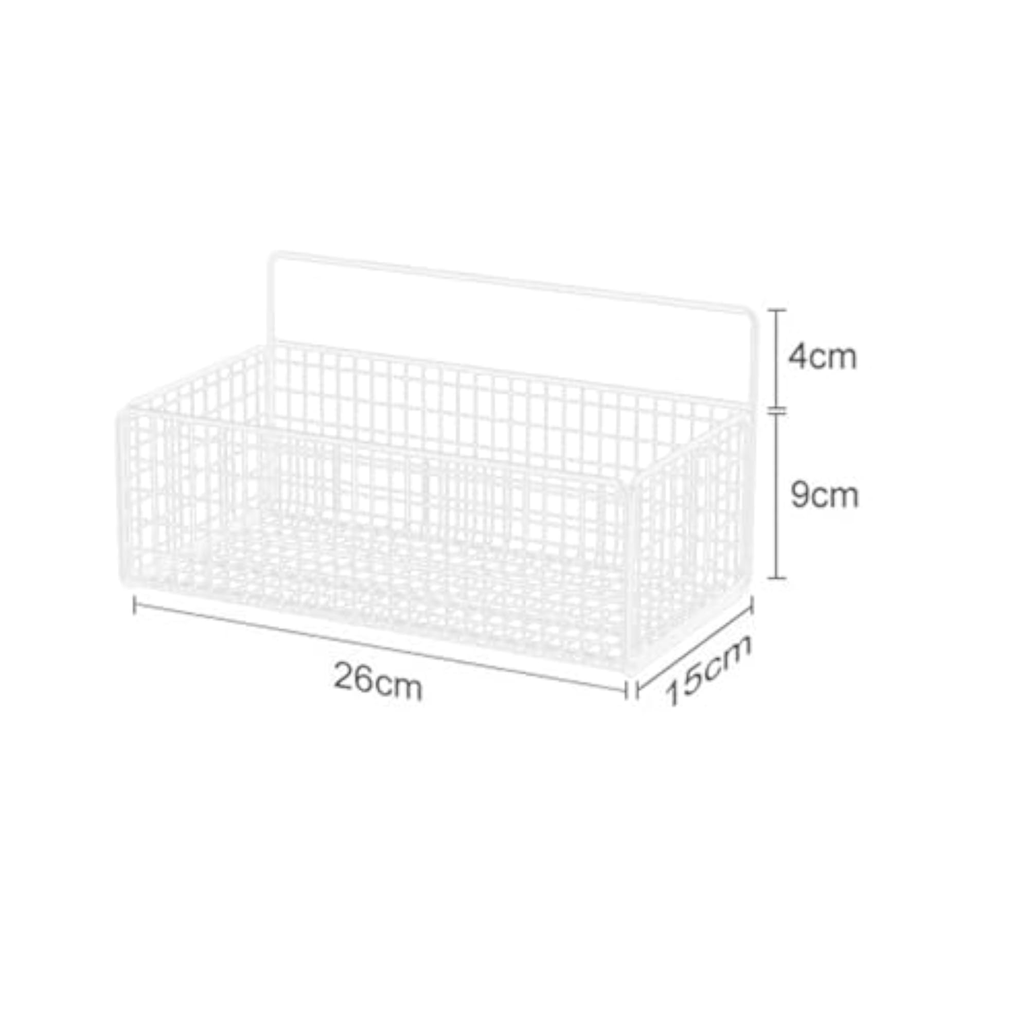 Metal Wire Floating Storage Organizer Basket for Kitchen & Bathroom