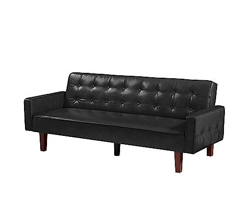 Eafurn Versatile Sleeper Sofa Bed Futon Couch with Solid Wood Legs