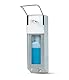 Hygiene365 Desinfektionsmittelspender Aluminium, Eurospender 500-1000ml – Wandhalterung, Langer Armhebel, abschließbar, für Seife & Desinfektionsmittel, hygienisch & stabil (Mit Flaschenblende)