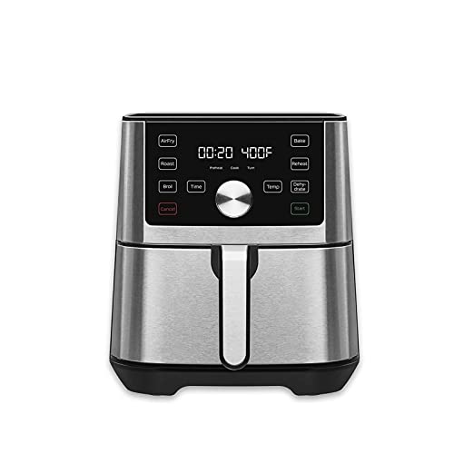 AJYBYUKJ Freidora de aire, freidora de aire, programas de cocina inteligentes personalizables, pantalla táctil digital y cesta antiadherente de acero inoxidable Beauty Comes