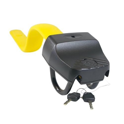 Pro Elite Car Steering Wheel Lock HG 150-00 - Safe Secure Heavy Duty Anti-Theft Bar - Universal Fit - Includes 2 Keys and Carry Bag, Black/Yellow, 1 Unit