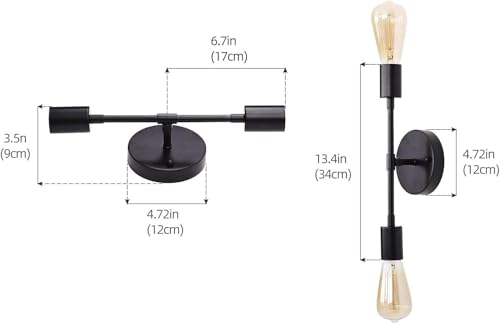 Image of Wall Lamp Chandelier Pendant Light, Home Decor for Bedroom, Living Room, Hallway, Cafe, Hotel, Restaurant (T Wall LAMP with FILANENT Bulb Pack of 1)