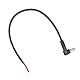 QUARKZMAN Ersatz Gleichstrom Stromstecker, 5,5 mm x 2,1 mm, rechtwinklig, 90 Grad, Stecker auf blankes Kabel, offenes Ende, Pigtail-Stromkabel für Gleichstrom-Überwachungskamera, 0,25 m