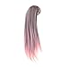 SM SunniMix Parrucca da 30 Cm Grigia E Rosa per Capelli Lunghi E Lisci con Frangia per 1/3 BJD