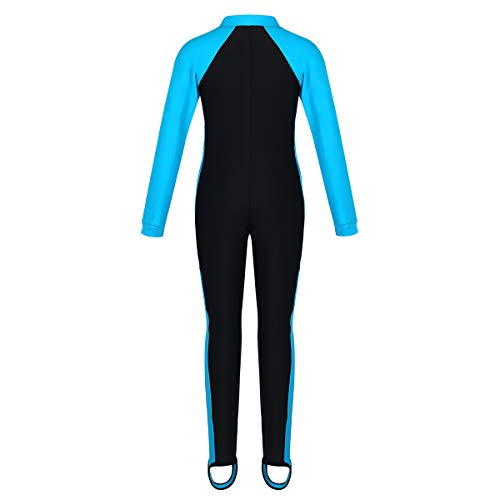 Kids Girls Long Sleeves Flower Printed Swimsuit Swimwear One Piece Zipper Front Full Body Bathing Suit2