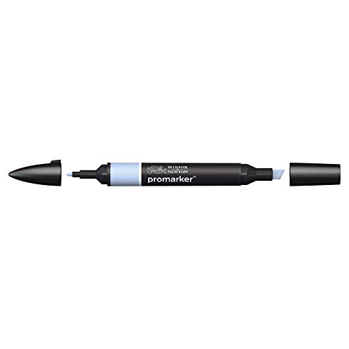 Image of Winsor & Newton Promarker, Alcohol Based Markers, Blue Pearl (B528), Double Tipped Drawing Marker Set for Artists, Graphic Designers, Illustrators - Chisel & Fine Twin Tip, Streak Free Coverage
