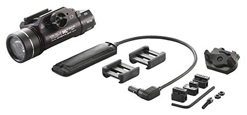 Image of Streamlight 69262 TLR-1 HL 1000-Lumen 20000 Candela Rail-Mounted Tactical Weapon Light with Long Gun Kit Includes Safe Off Remote and Standard Switches, Remote Pressure Switch, Mounting Clips, Black
