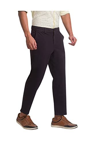 Image of Parx Men's Regular Fit Cotton Casual Pant (XMTZ03357K8 Black)