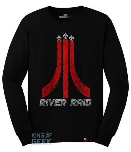 Camiseta Manga Longa River Raid Atari Game Retrô Camisa Geek Tama...