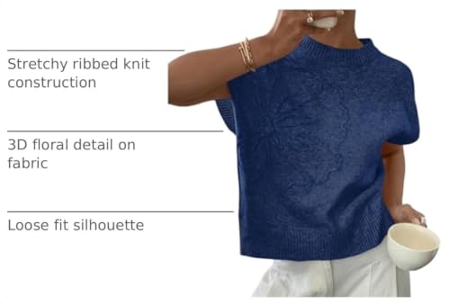 Image of SOLY HUX Women's Short Sleeve Business Casual Sweater