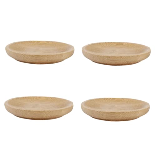 FUNOMOCYA 4pcs Creative Small Plate Dipping Sauce Cups Round Dip Dish Appetizers Bowl Serving Dishes Small Dip Dish Sushi Soy Dipping Bowl Soy Sauce Dish Dipping Sauce Bowls re-usable