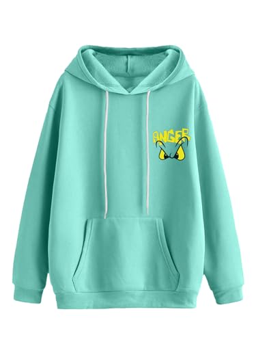 Image of Veirdo Cotton Poly Fleece Oversized Hooded Sweatshirt Baggy Fit Stylish Pocket Graphic Printed Hoodie for Men (Available in Sizes: S to 3XL)