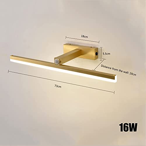 Luz neutra 4000K para tocador de baño lámpara LED eficiente de 16W 5