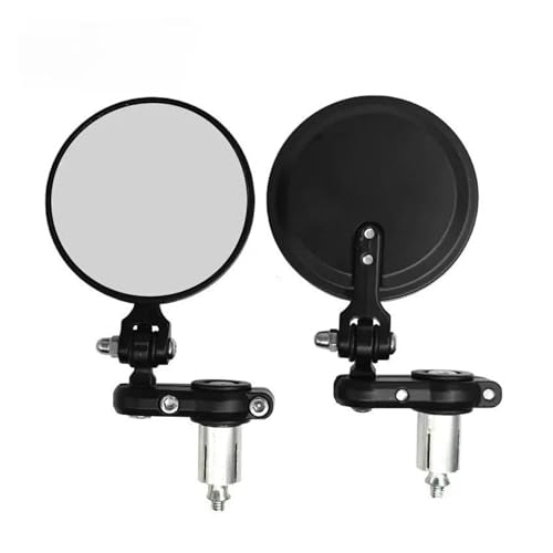 Rétroviseurs de moto universels 22 mm noirs pour guidon vintage de scooter