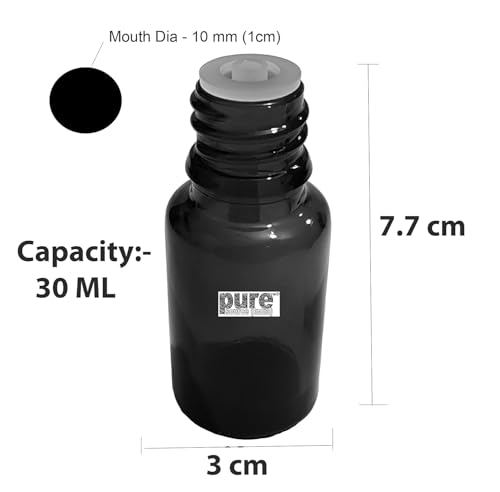 Image of Pure Source India Empty 15 ML Amber Glass Bottle With Leak-Proof Euro Dropper And Cap With Seal, Multipurpose(Set of 24 Pieces)