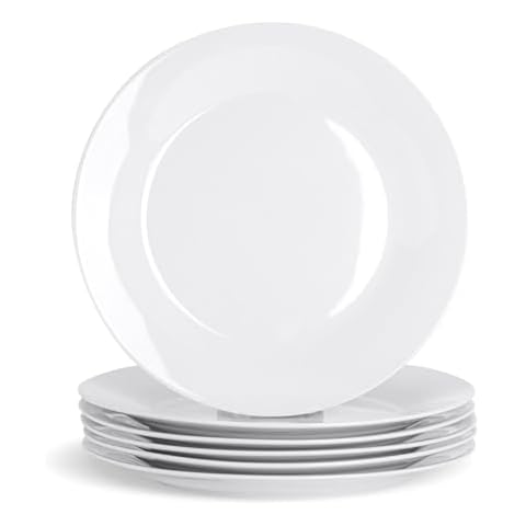 Argon Tableware 12 White Dinner Plates Set Cover