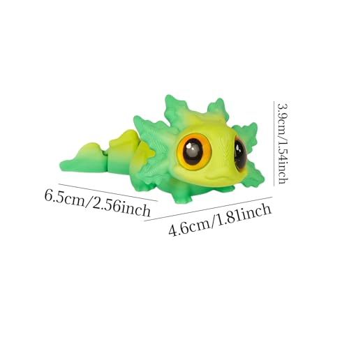 Imanes decorativos articulados Axolotl 4 unidades miniatura 6
