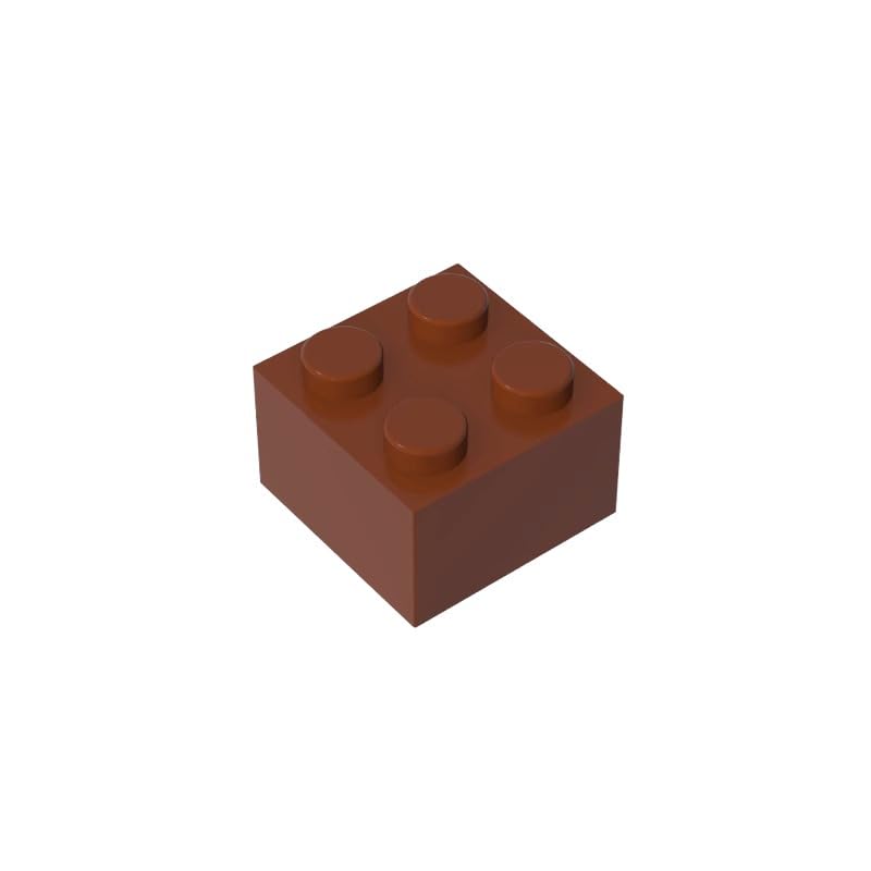 XYEIUGO 3003 Basic Bricks Brick 2x2, Reddish Brown, 50 PCS โ image 1