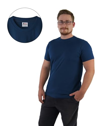 ALPIDEX T-Shirt Camisetas para Hombre un juego de 5 con cuello redondo - unicolor, Tamaño:XL, Color:Water